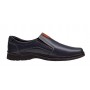 Pantofi barbati casual din piele naturala pe calapod lat cu elastic GKR104BL